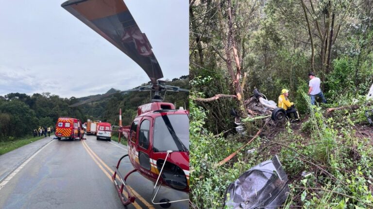 Grave acidente na BR-282 deixa dois mortos