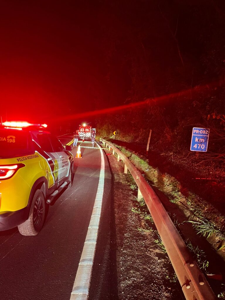 Jovem morre em acidente de moto na PR-082