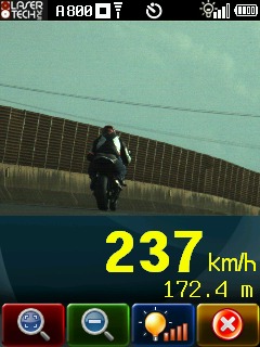 Motocicleta flagrada a 237 km/h na BR-369