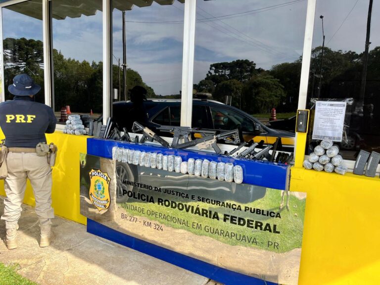 Três fuzis e cinco pistolas apreendidos em Guarapuava