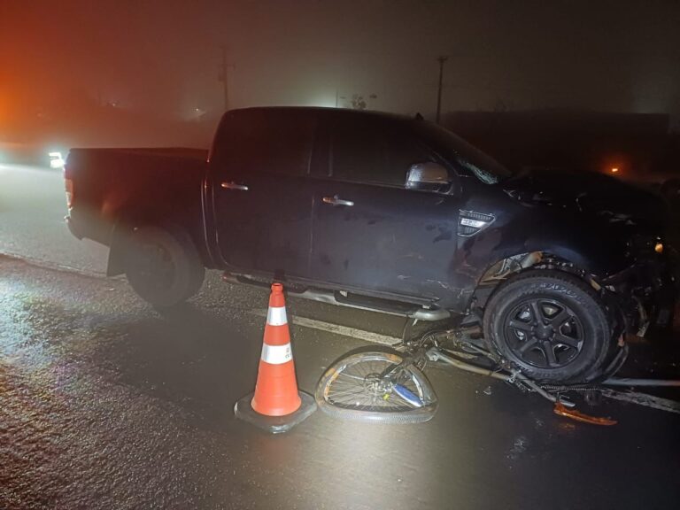 Ciclista morre em colisão com caminhonete na BR-369 no Paraná