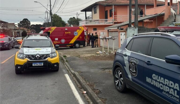 Mulher esfaqueada em Araucária é socorrida de helicóptero