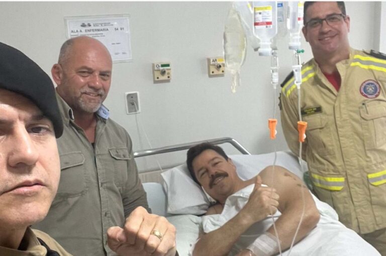 Bombeiro do Paraná permanece internado após incêndio