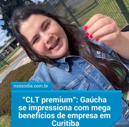 Gaúcha se impressiona com benefícios de empresa em Curitiba