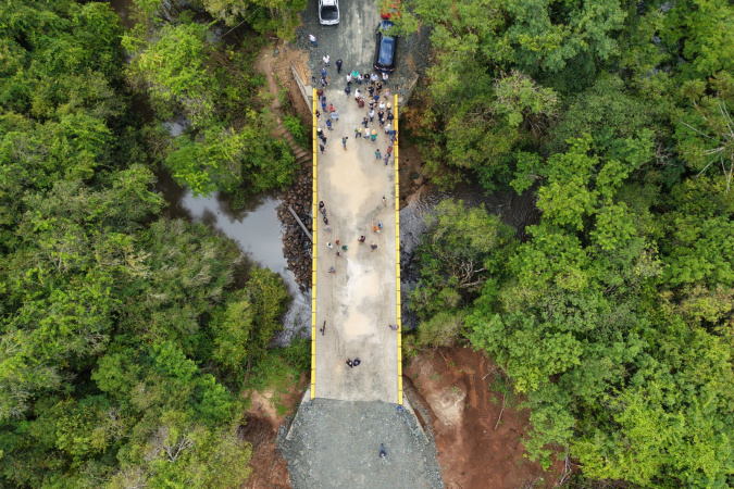 Parceria entre o Paraná e Prudentópolis inaugura ponte de concreto sobre o rio são joão